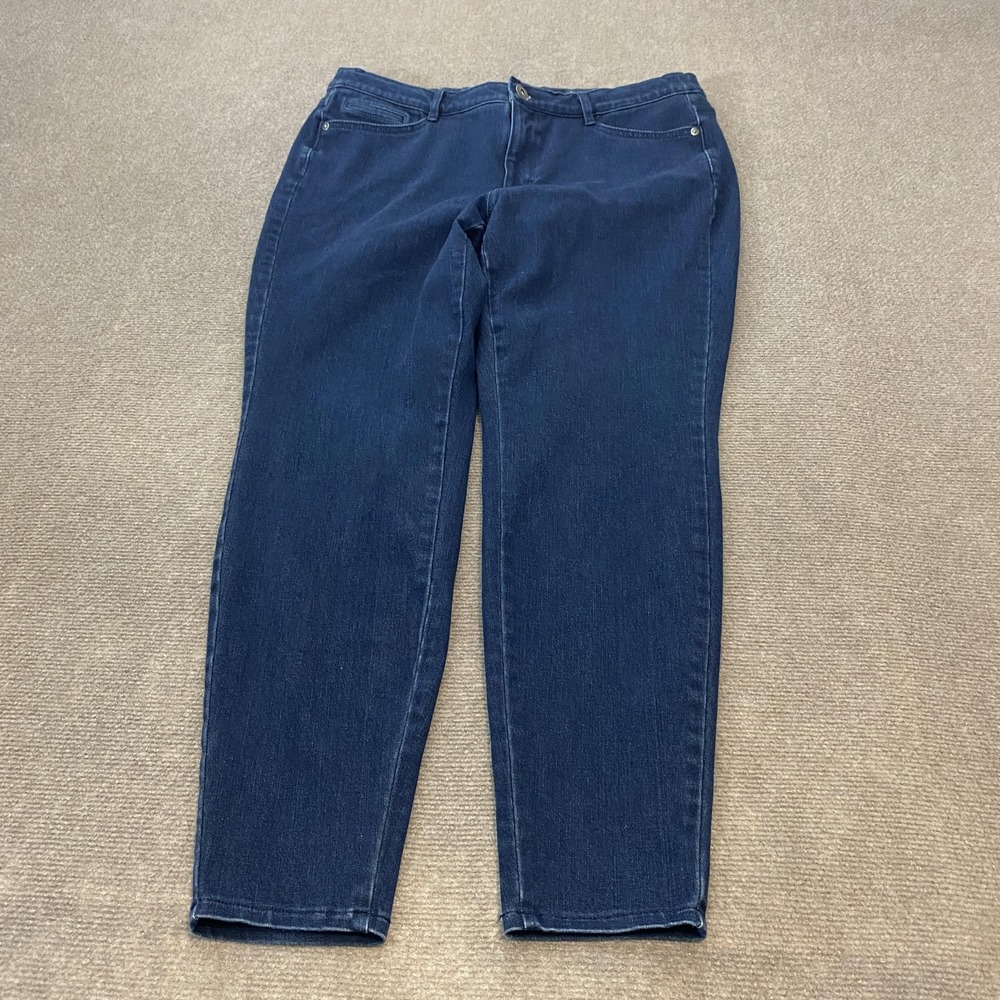 JJill Denim Pants Womens 16 Blue Premium Flex High Rise Leggings Stretch Cotton